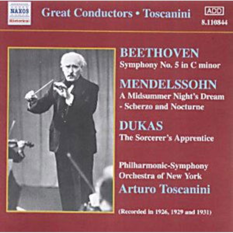 Amans, John / Jaenicke, Bruno / New York Philharmonic Symphony Orchestra / Toscanini, Arturo  TOSCANINI: Beethoven.Mendelsso (CD) (2001)