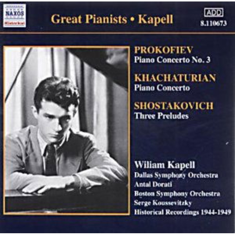 William Kapell  Piano Concerto 3/solo Pieces (CD) (2001)